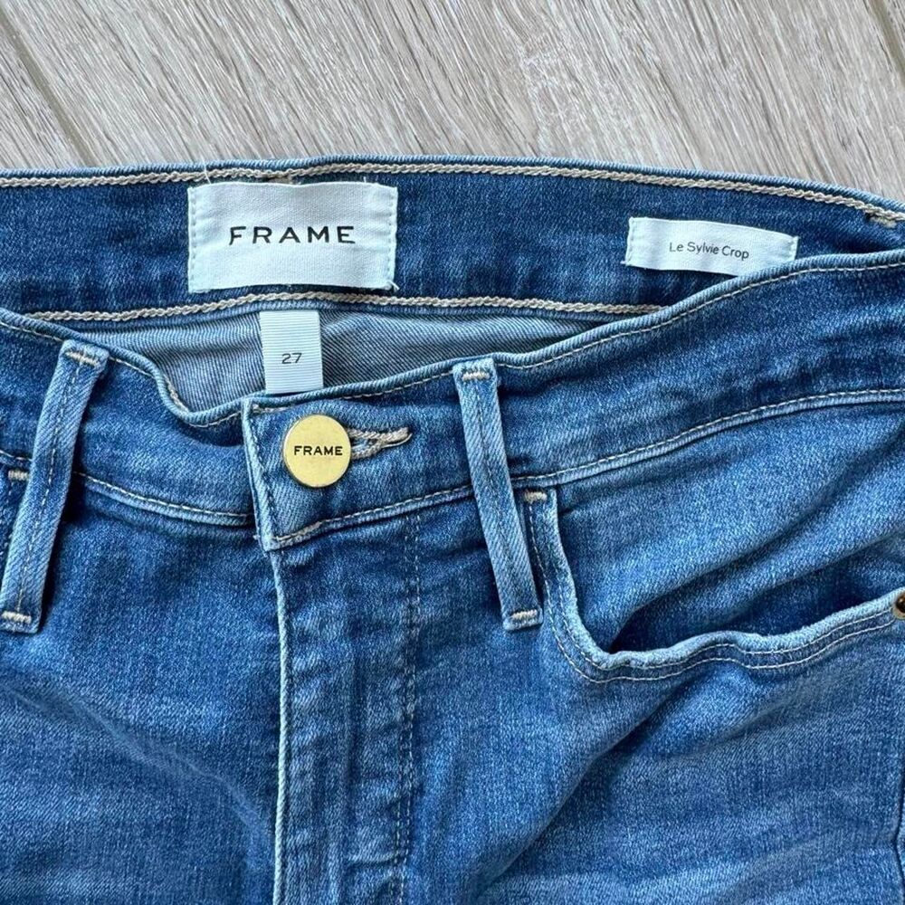 Frame Women's Blue and Navy Jeans - Picture 4 of 7